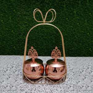 Metal Wire Basket with Jar for Wedding Gift Decor Art