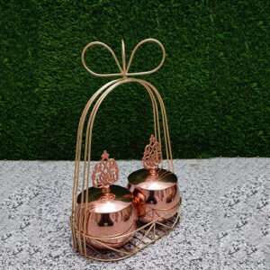 Metal Wire Basket with Jar for Wedding Gift Decor Art