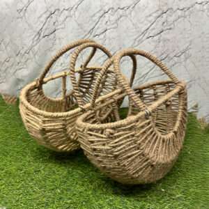 Metal & Jute Hamper Basket For Gifting & Packaging Decor Art