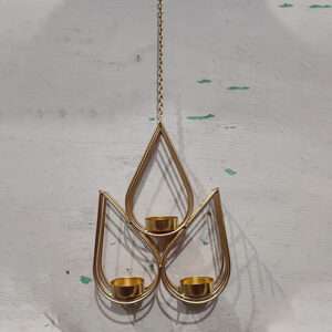 T-Light Holder Metal drop shape Hanging Tealight