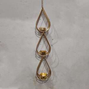 T-Light Holder Metal drop shape Hanging Tealight