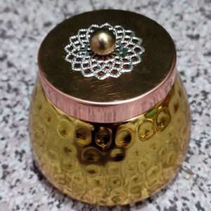 Metal Hammerd Dryfruit Jar, Cookies Jar For Gifts Decor Art